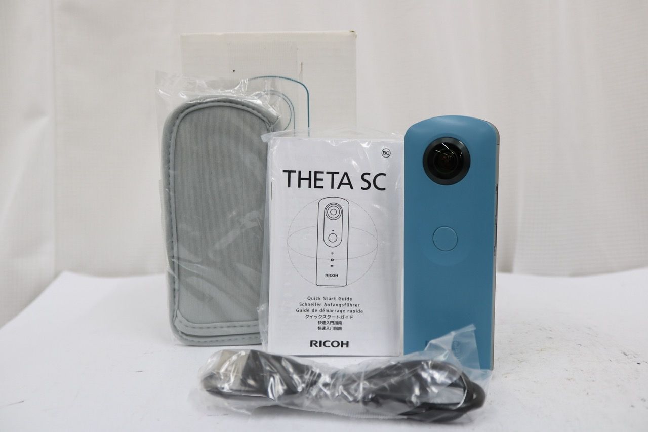 【返品保証】 【元箱付き】リコー Ricoh THETA SC ブルー 360度カメラ e10505