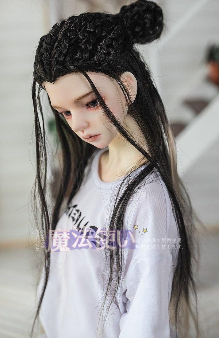 再入荷 特価 1/3 BJD カツラ ドール用 ウイッグ ハンドメイド CJF505P356
