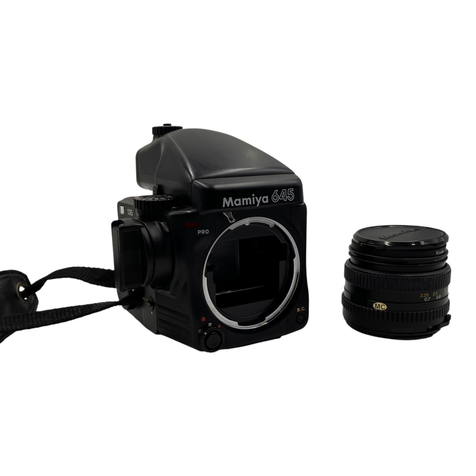 ■Mamiya 645 PRO ボディ 80mm F2.8 N レンズ セット 中判フィルムカメラ 動作確認済み 外装使用感あり2510729,2510729