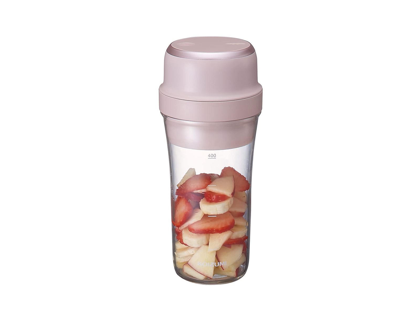 コイズミ ポータブルミキサー コードレス 充電式 400ml 持ち運び スムージー コンパクト ピンク KMX-0400/P [ピンク]