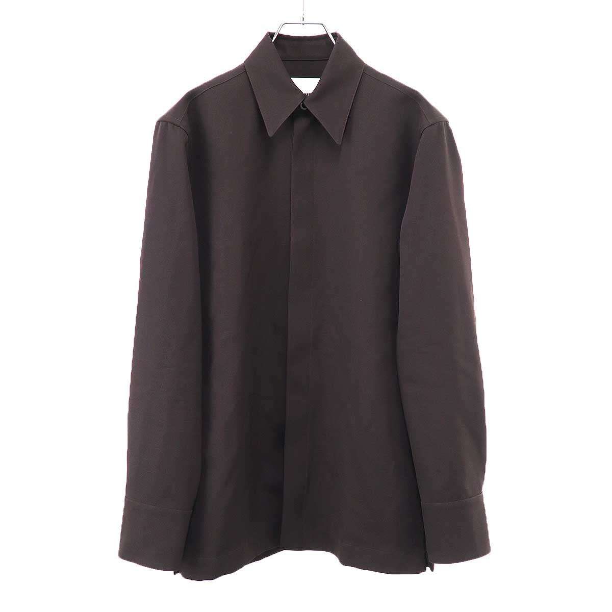 d*e様 jil sander 25ss シャツ JIL SANDER ジルサンダー 25SS SHIRT 145 フライフロント ウール