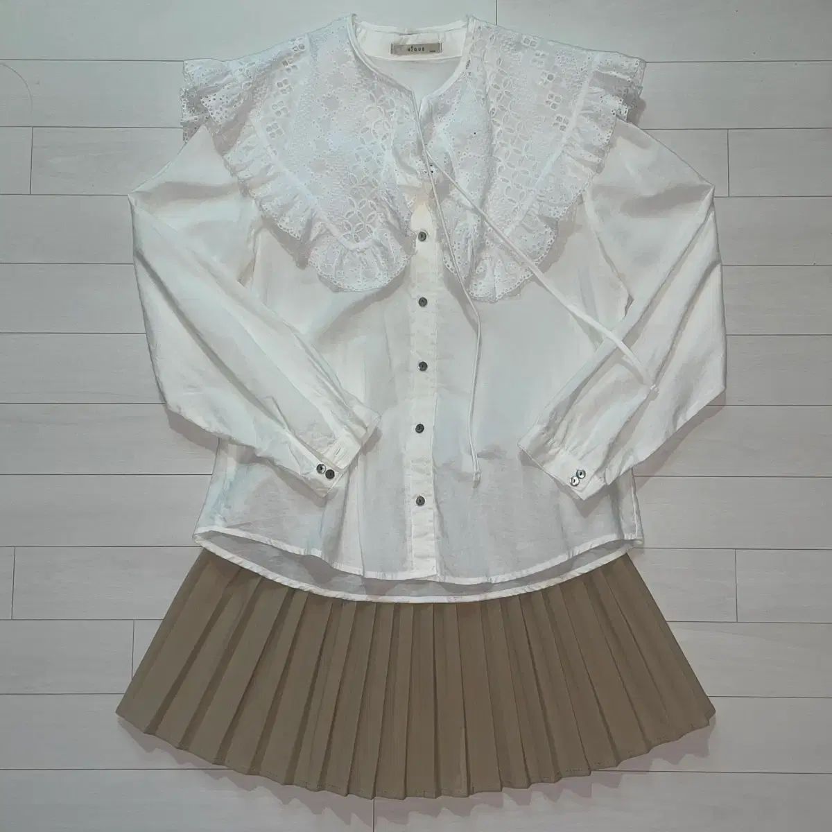 ショップフェアリー コーデ セット (レース カラ+シャツ+スカート) 7,019円