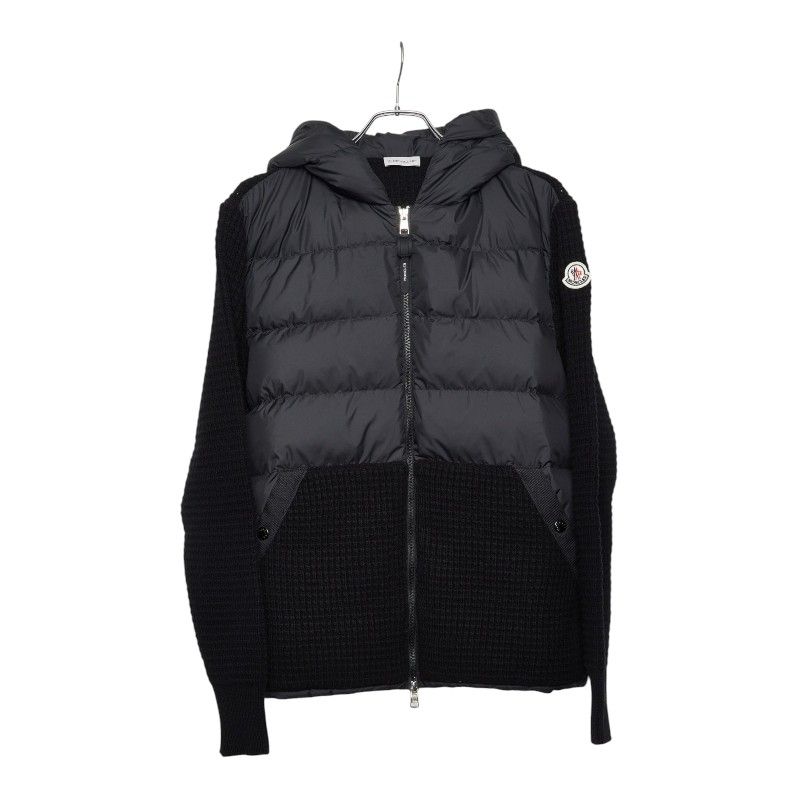 モンクレール CARDIGAN TRICOT ダウン カーディガン ジップパーカー サイズM ブラック グレー ポリエステル ウール カシミヤ ダウン フェザー レディース MONCLER【219-65621】 76,890円