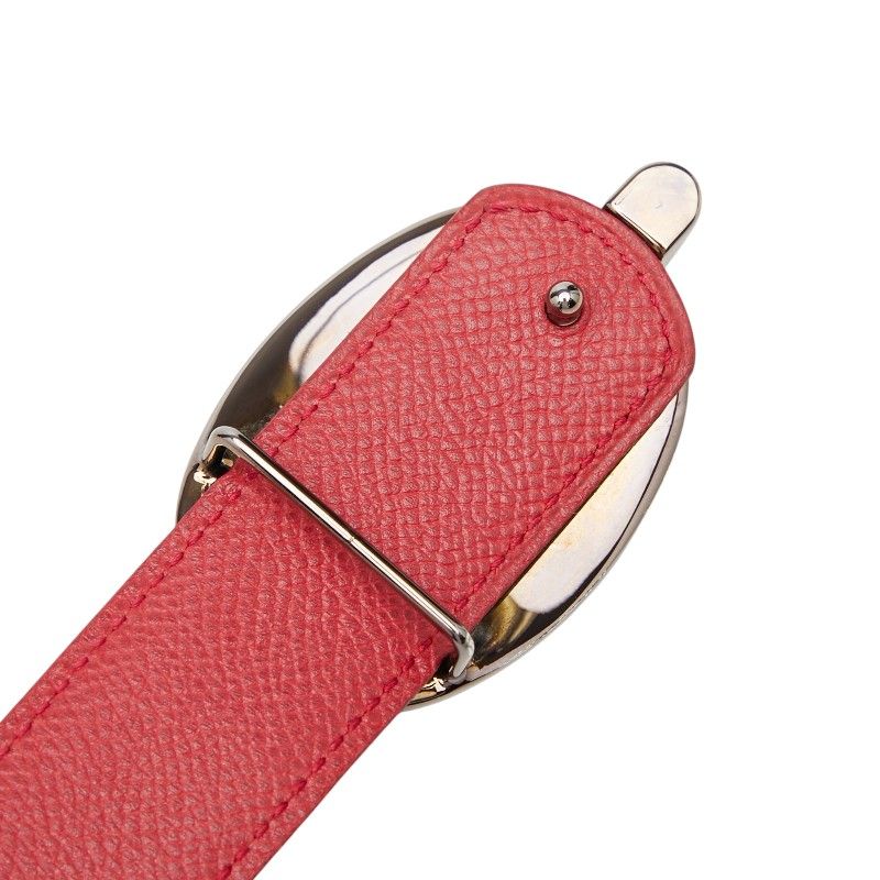 エルメス　ゴールドバックル　ベルト　シェーヌダンクル　黒×レッド　68 HERMES - エルメス ゴールドバックル ベルト シェーヌダンクル 黒