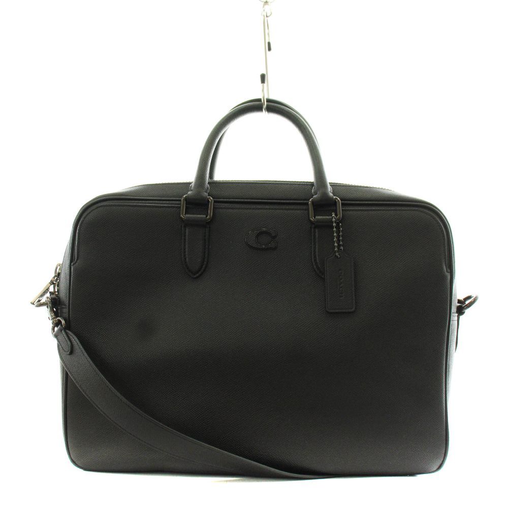 コーチ COACH ゴッサム シグネチャー ブリーフケース ビジネスバッグ ハンドバッグ ショルダーバッグ 2way ロゴ レザー PVC 黒 ブラック CJ840 /AN62 ■GY18