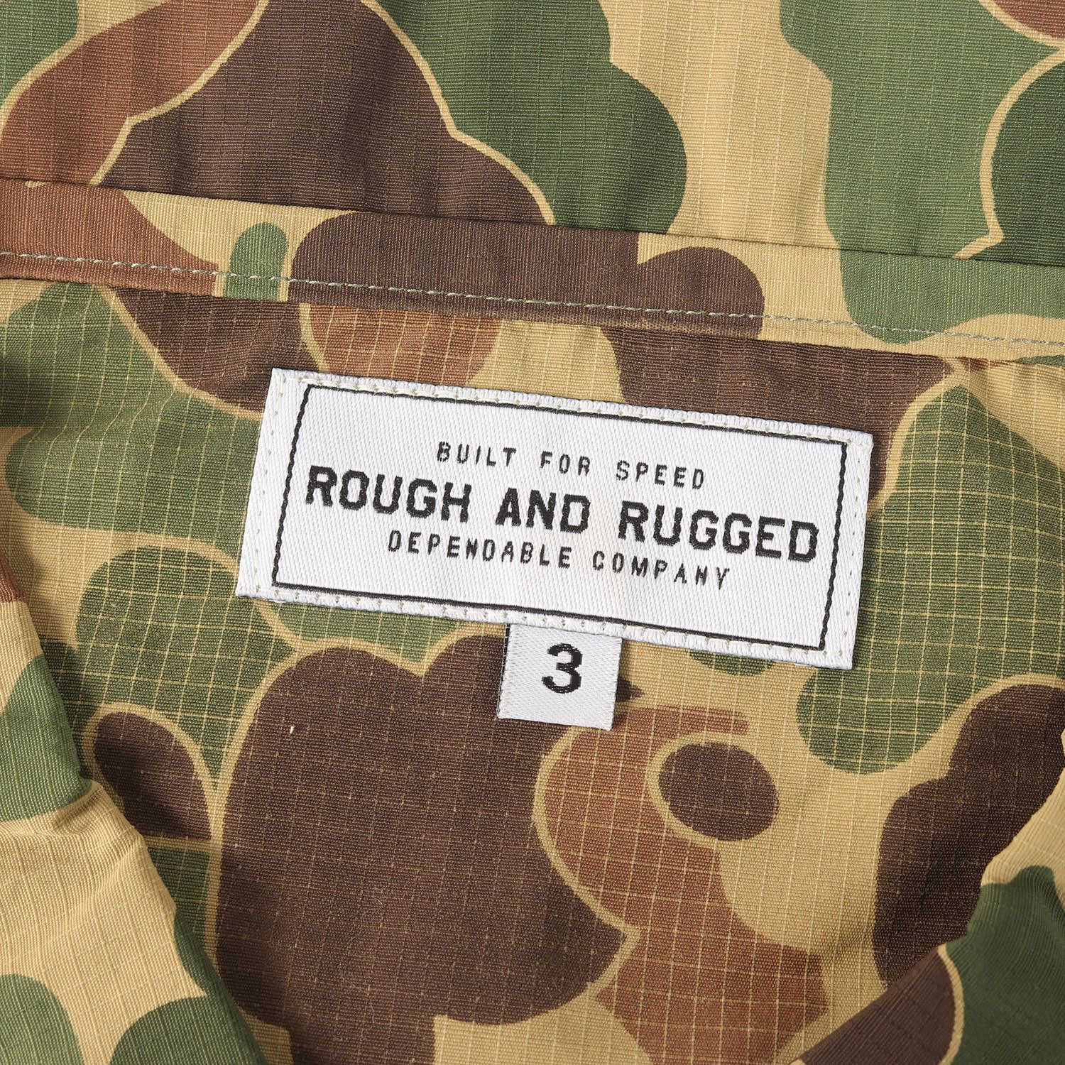 美品】ROUGH AND RUGGED ラフアンドラゲッド ジャケット 迷彩 サイズ:3 