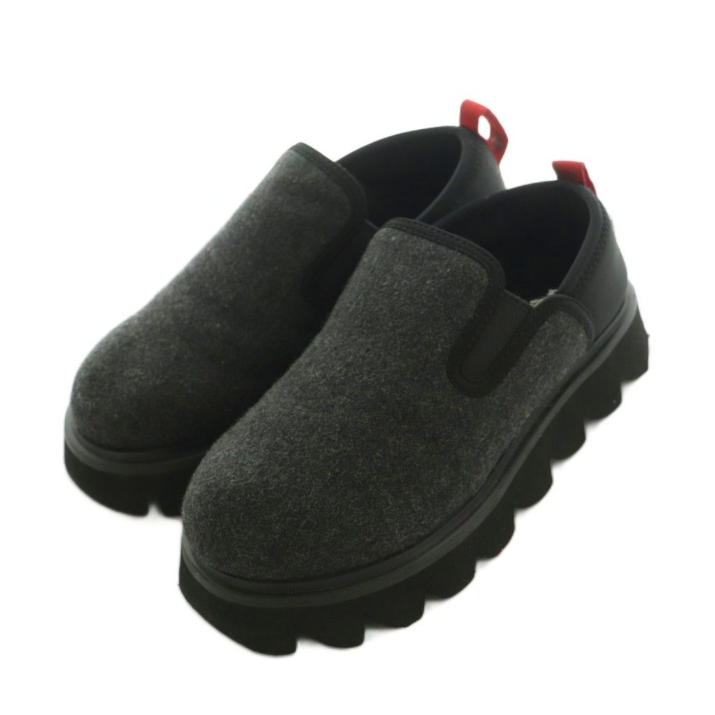 ナゴンスタンス nagonstans 23AW MOC SHOES スリッポン ウール 23.0cm ダークグレー 470GA855-1430 /MI ■OS
