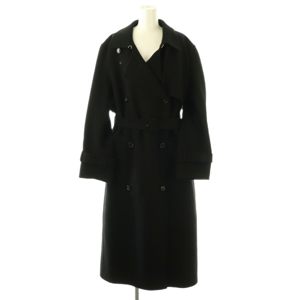 セオリー Theory 24AW New Divide GC Relaxed Trnch DF ダブルフェイスコート トレンチコート カシミヤ混 L ブラック /ES ■OS