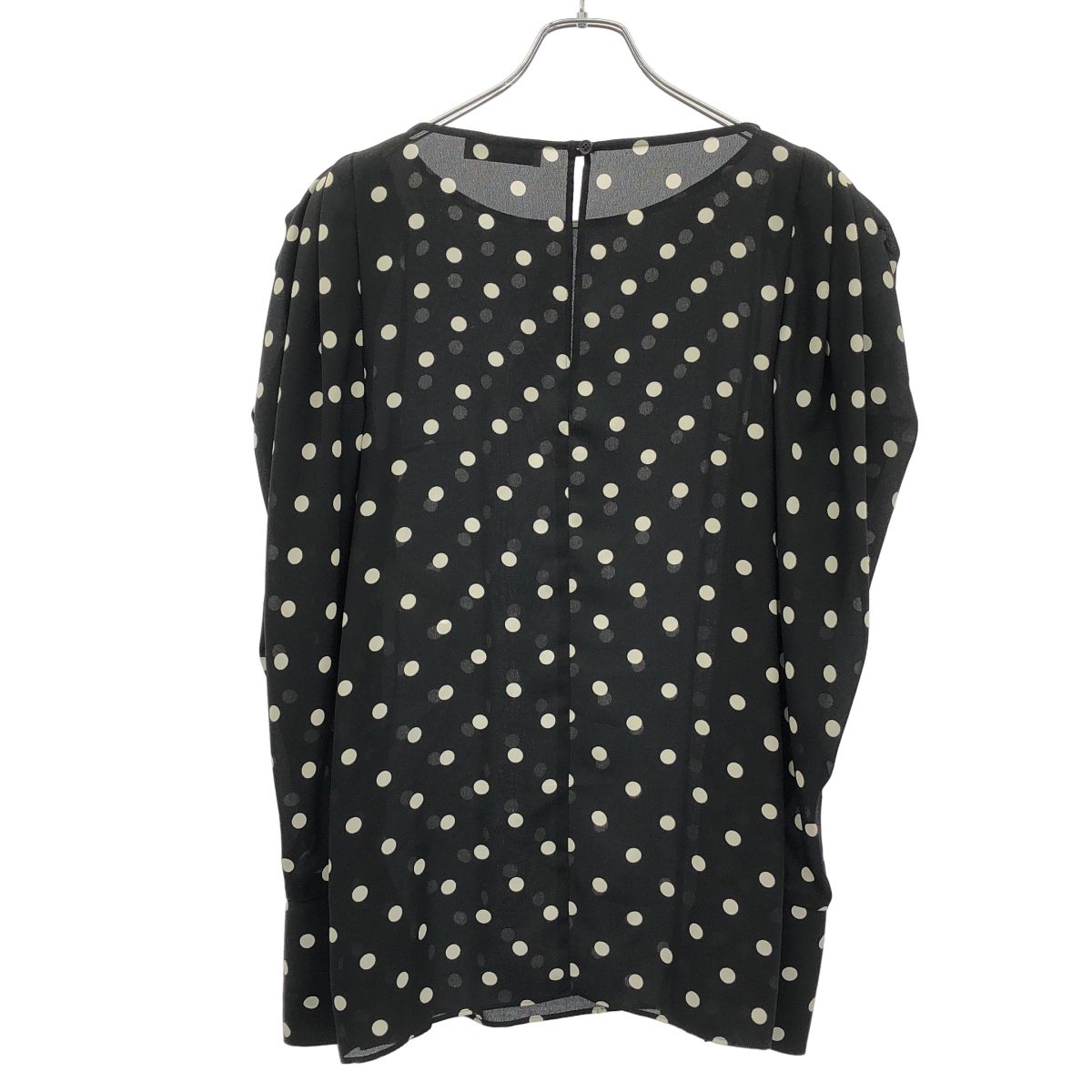 ニナリッチ NINA RICCI シャツ NINA RICCI ニナリッチ ギャザーショルダードットプルオーバーブラウス