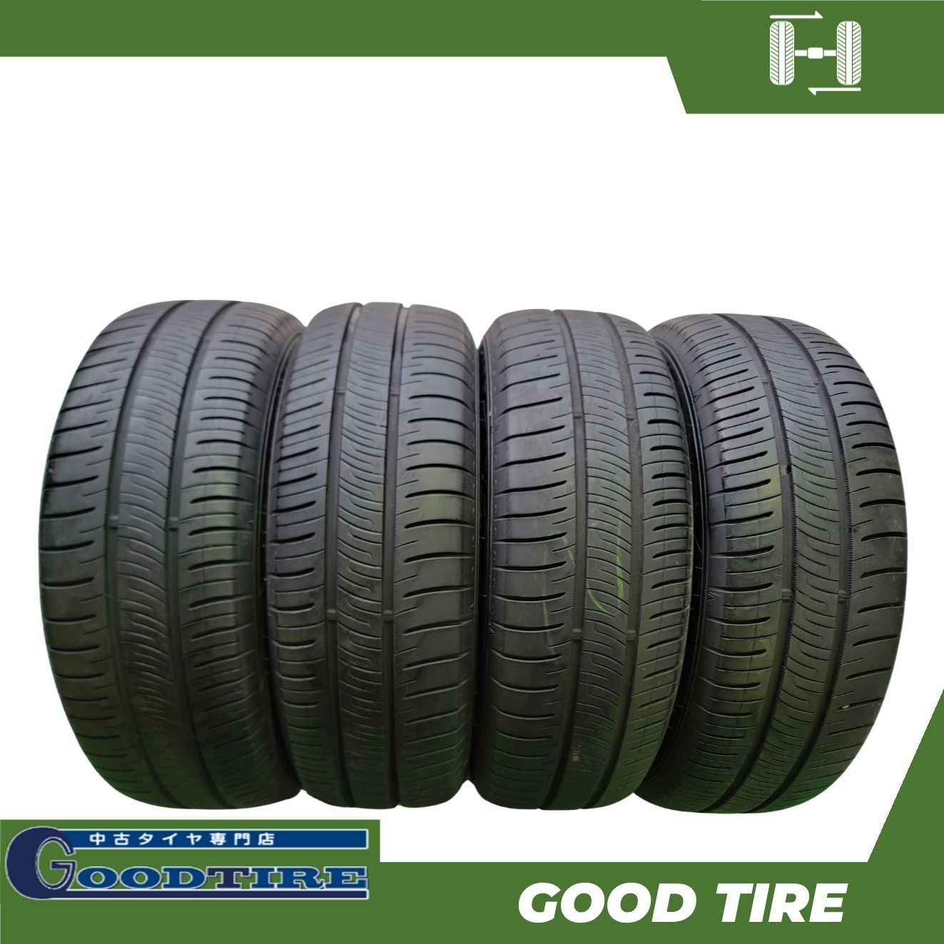 195/65R15 8分山 ダンロップ ENASAVE RV505 2023年製 夏用 4本 中古タイヤ プリウス ノア ヴォクシー セレナ ステップワゴン （7604）