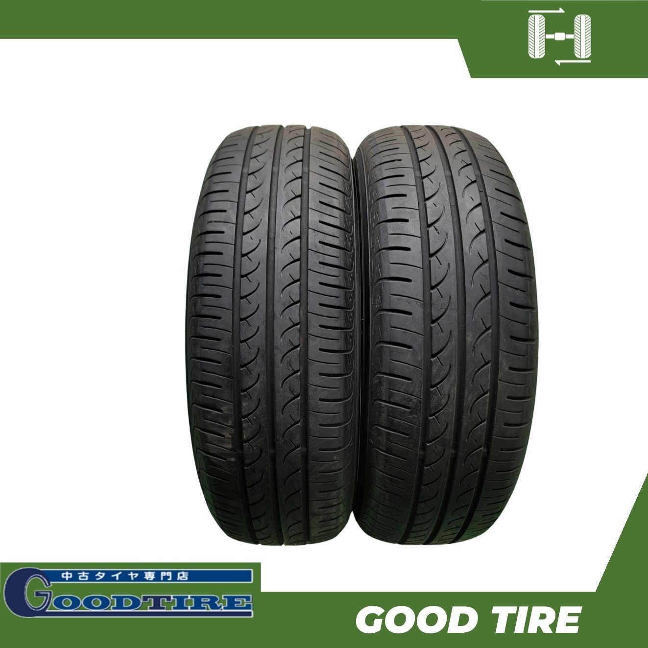 185/65R15 7分山 ヨコハマ BLUEARTH 2023年製 夏用 2本セット 中古タイヤ タイヤ シエンタ フリード ノート デミオ VW ポロ（7593）