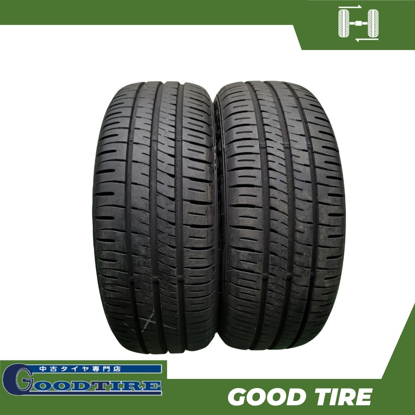 205/55R16 8分山 ダンロップ ENASAVE EC204 2021年製 夏用 2本 中古タイヤ タイヤ インプレッサ レクサスCT ノア ヴォクシー （7599）