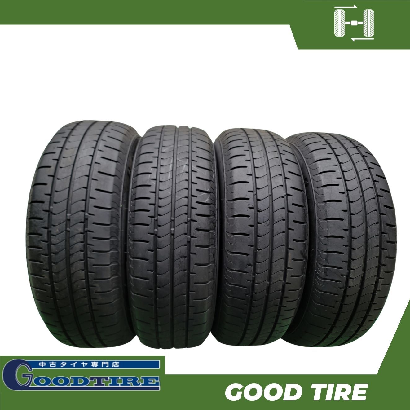 195/65R15 7.5分山 ブリヂストン NEWNO 2022年 2023年製 夏用 4本 中古タイヤ プリウス ノア ヴォクシー セレナ ステップワゴン（7615）