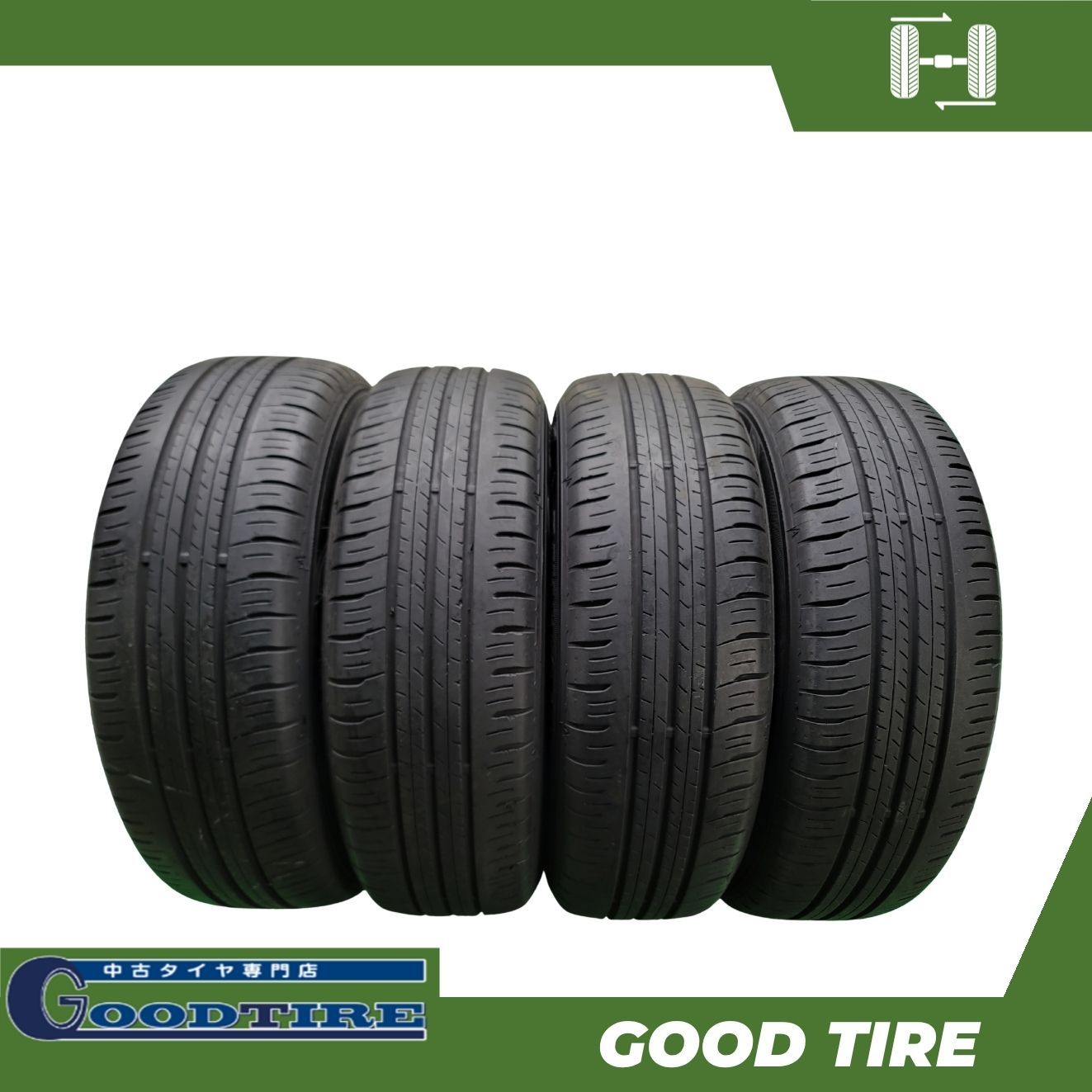 205/65R16 ダンロップ ENASAVEEC300 2021年製 夏用 4本 7分山 中古タイヤ タイヤ カムリ ティアナ スカイライン アルファード（7617）