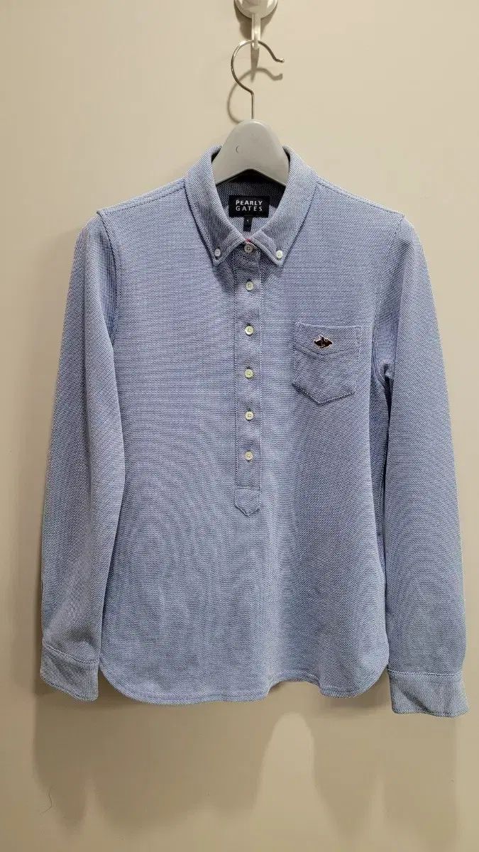 PEARLY GATES ブルー 長袖 カラ Tシャツ