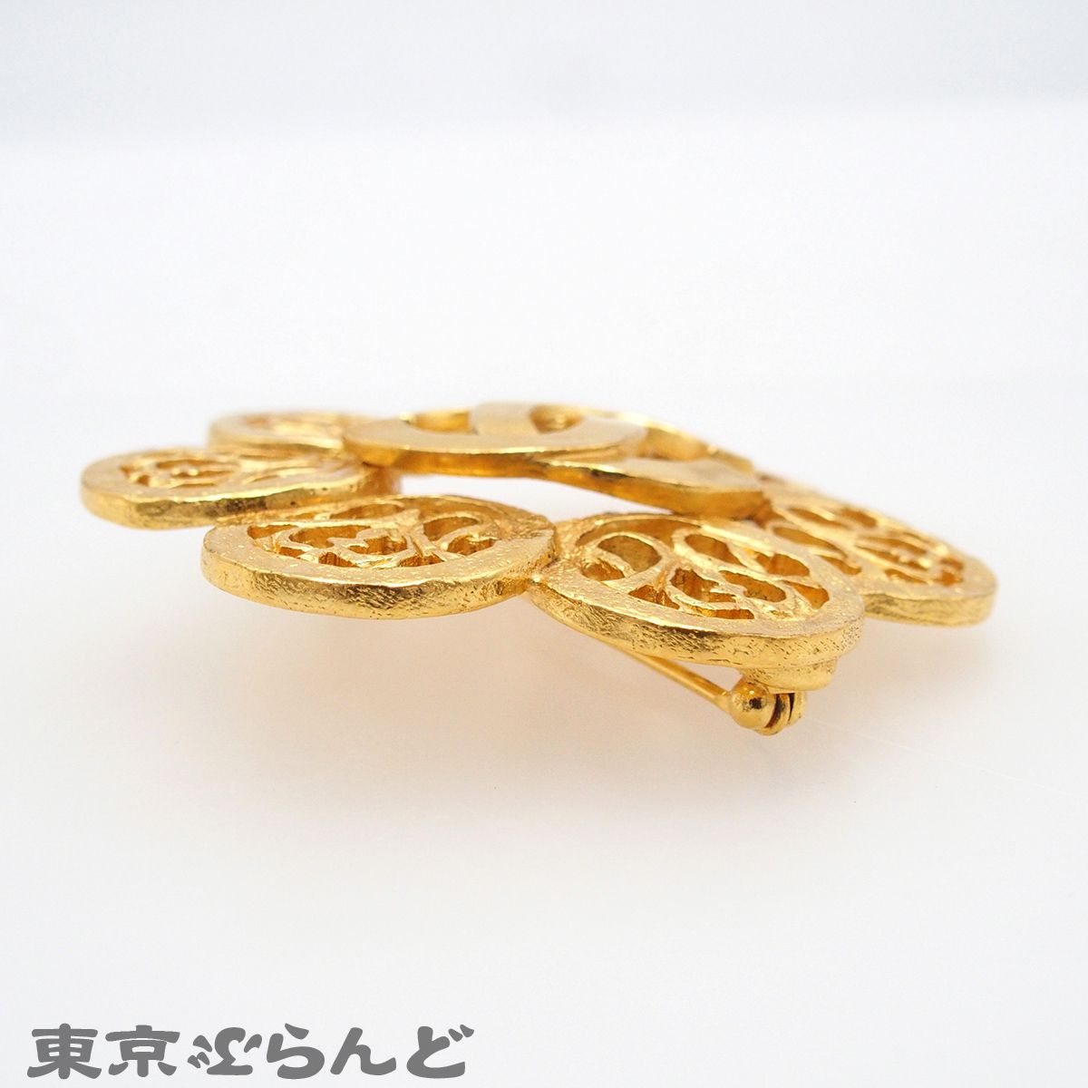 シャネル CHANEL ブローチ ゴールド メタル ココマーク ヴィンテージ
