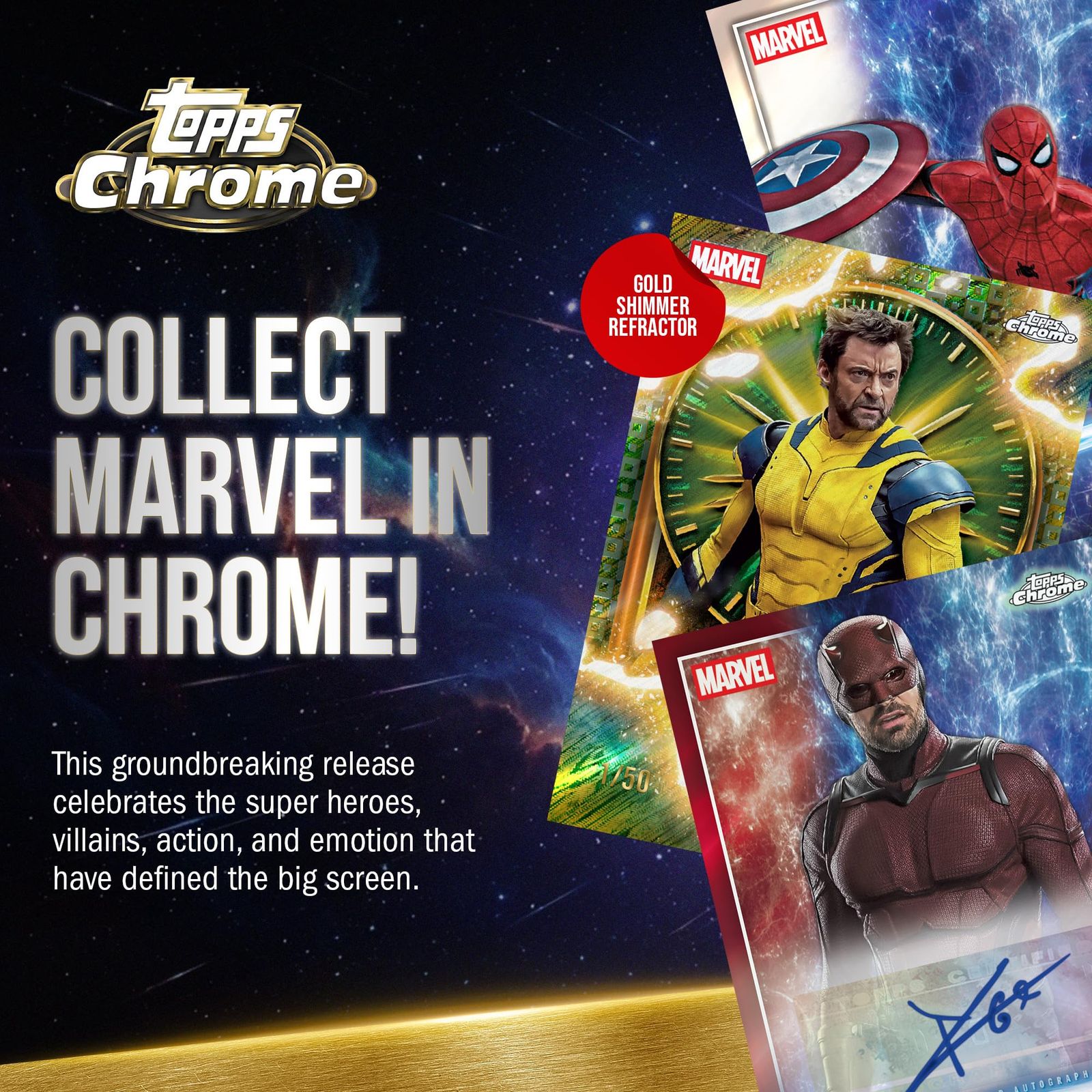 2025 Topps Marvel Studios Chrome - 工場出荷時密封 - バリューボックス。｜詳細画像