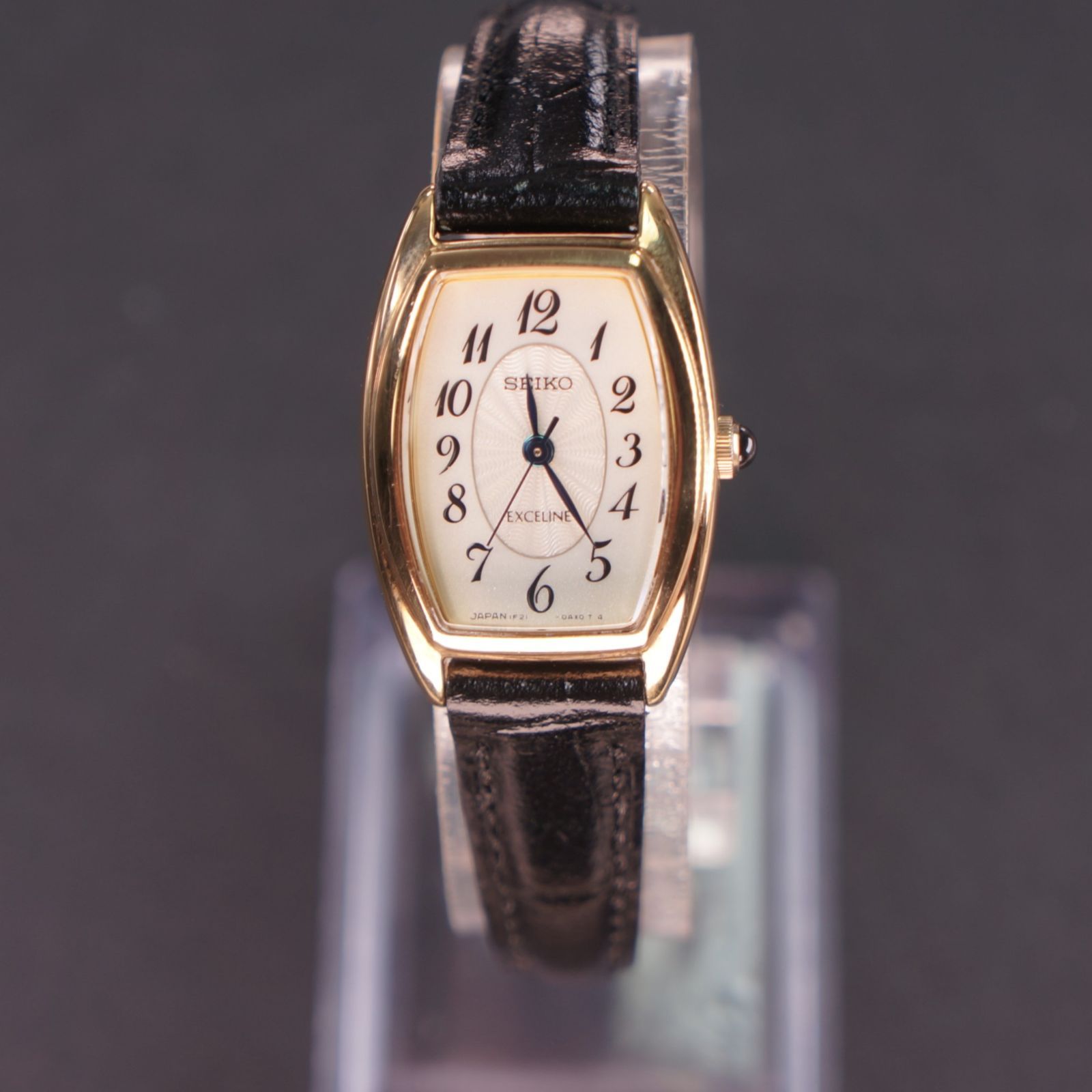 稼働美品】 SEIKO EXCELINE レディース腕時計 新品ベルト 電池交換済