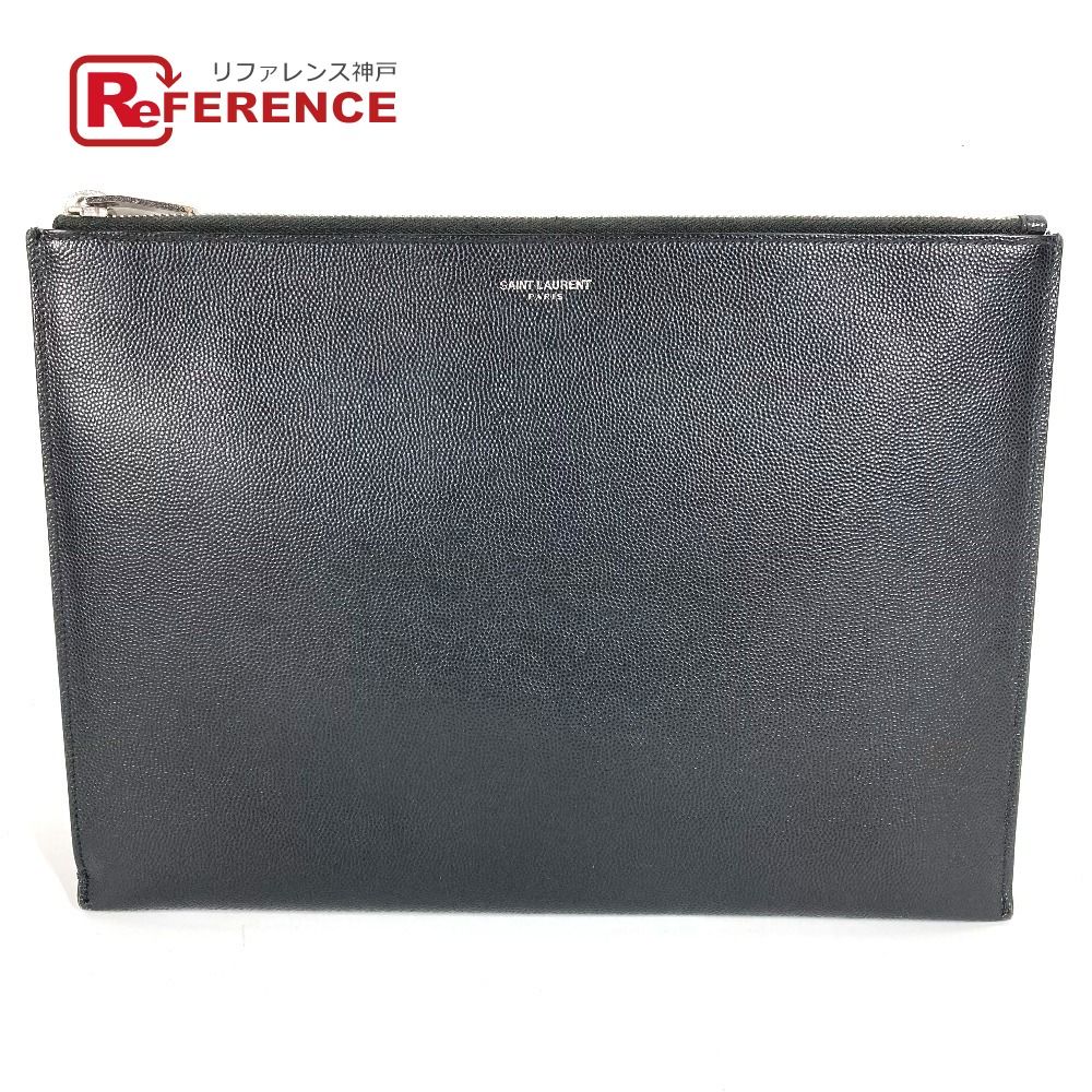Saint Laurent サンローラン クラッチバッグ ロゴ 397294 レザー ブラック