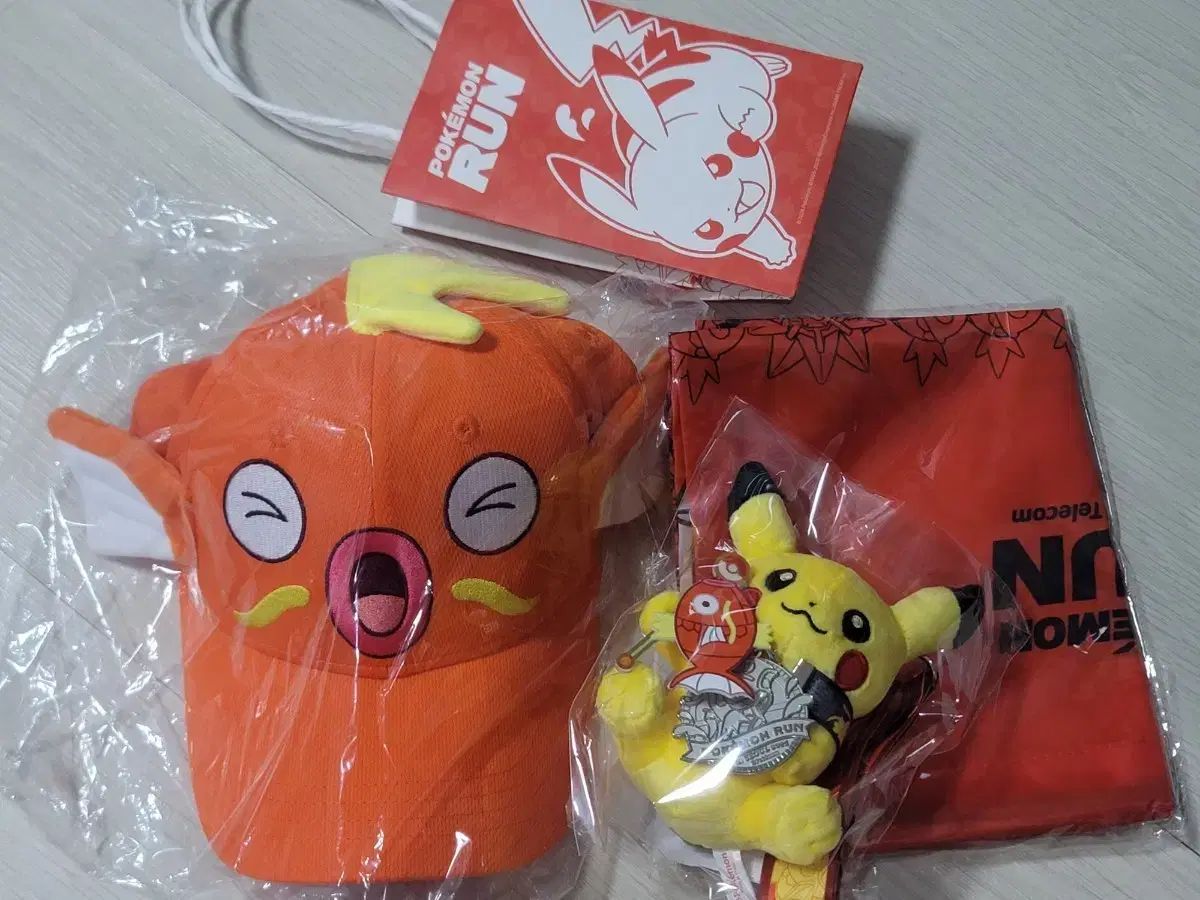 ポケットモンスターRUN 5km メダルぬいぐるみ+コイキング帽子+ポケットモンスターRUNバッグ