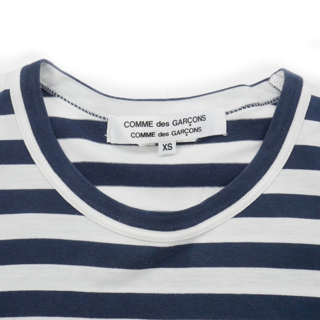 COMME des GARCONS COMME des GARCONS / コムコム | 2023AW | コットン マルチ ボーダー カットソー | S | ブルー/ホワイト | レディース コムデギャルソンコムデギャルソン COMME des GARCONS COMME des