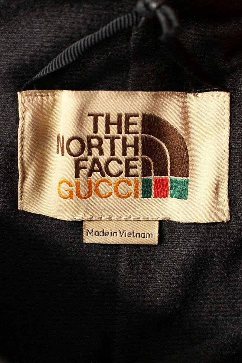 グッチ ×ノースフェイス THE NORTH FACE 663768 ZAHTL ロゴ刺繍 