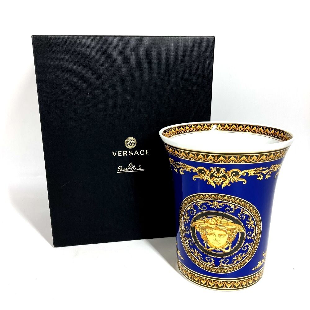 VERSACE ヴェルサーチ 花瓶 フラワーベース 陶器 ホワイト - メルカリ