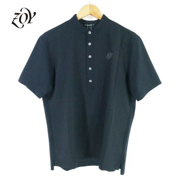 60%OFF 新品 ゾーイ ZOY シャツ 1001 HCS708 S-Mサイズ ダークネイビー メンズ カットソー スタンドカラー モックネック ポリエステル100% Primeflex 春夏 ゴルフウェア 071442025