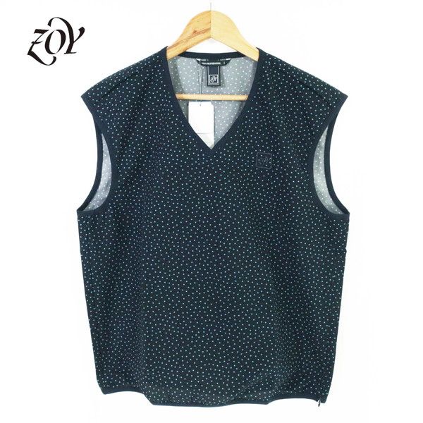 60%OFF 新品 ゾーイ ZOY ベスト 1004 HCS718 LL-3Lサイズ ネイビー メンズ カットソー ポリエステル100% ストレッチ 通気性 COOL DOT'S 春夏 ゴルフウェア 071442113