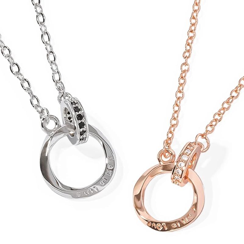 【新品】 [felicitations] ペアネックレス カップル プレゼント ステンレス ジュエリー ネックレス メンズ レディース 2個セット BR-J066 (MSB&LPW)