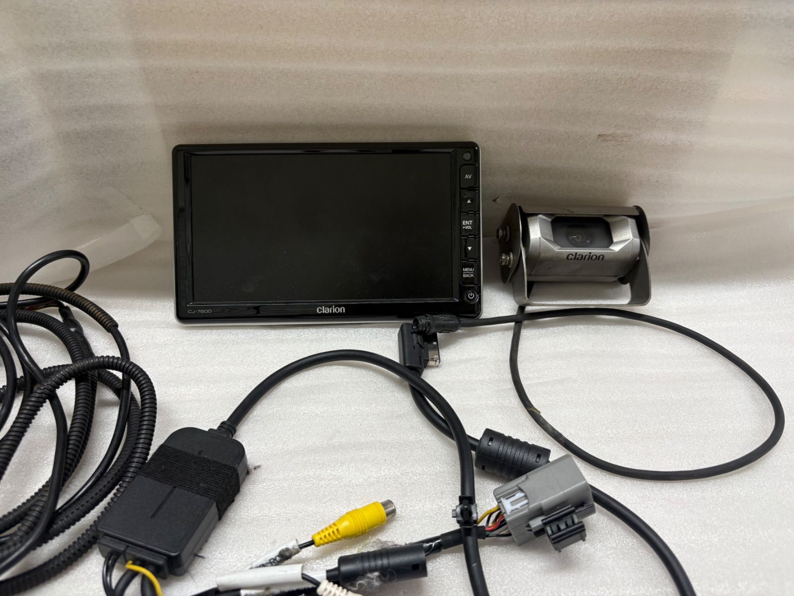 Clarion cj-7600 cc-6500bバックカメラ一式　ETCセット Clarion CJ-7600 モニター バックカメラセット｜Yahoo!フリマ（旧