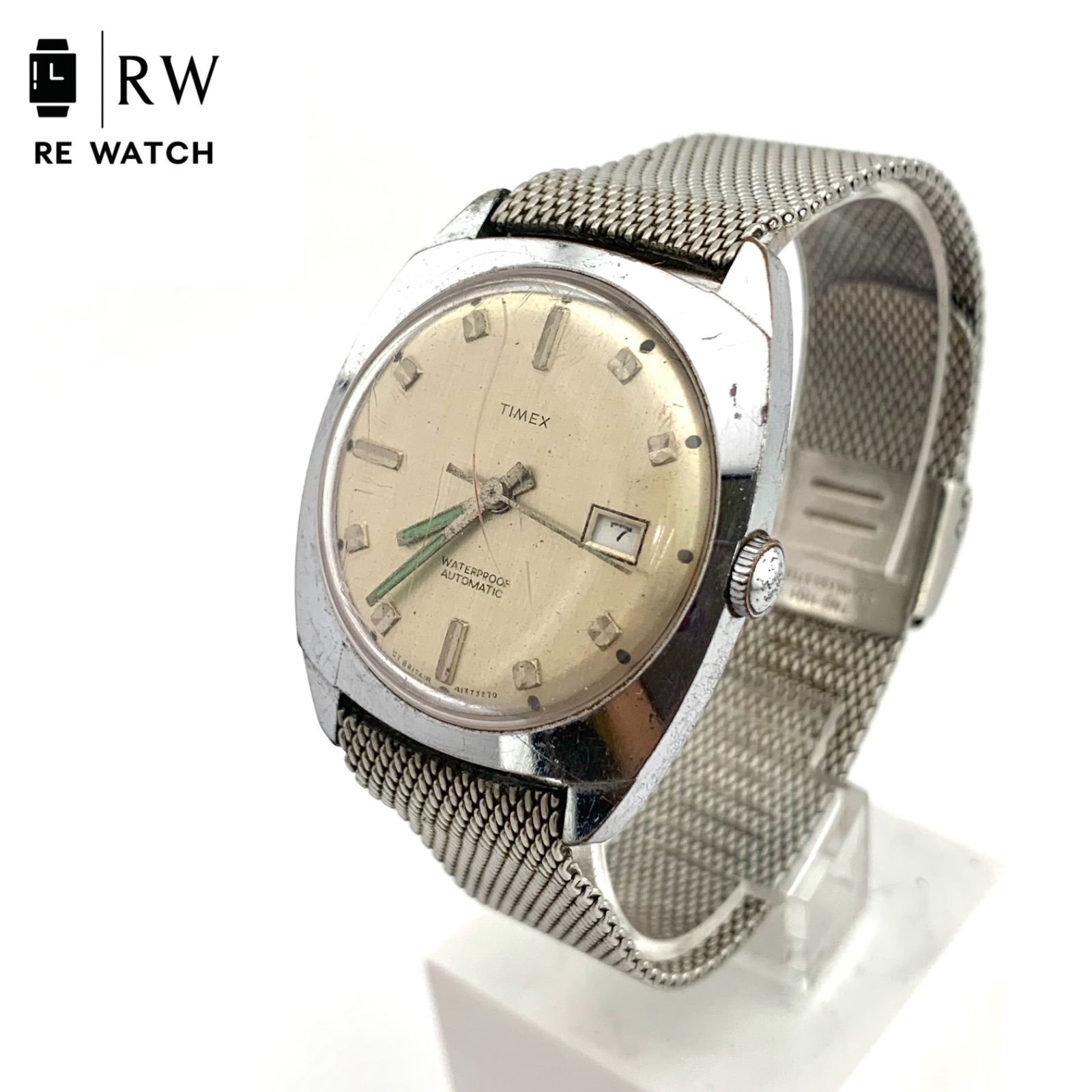 ジャンク】TIMEX GT BRITAIN 41373270 自動巻き時計 シルバー文字盤
