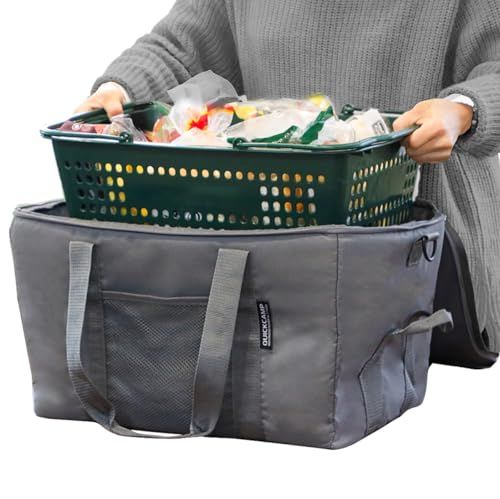 [クイックキャンプ] マイバスケットクーラー 保冷バッグ 冷凍食品 大容量 カバー 丸ごと レジかごがそのまま入る ソフトクーラー 折り畳み エコバッグ 買い物 マイバッグas b9158f40