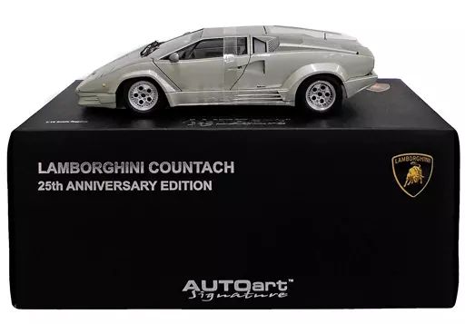 【中古】ミニカー 1/18 ランボルギーニ カウンタック 25thアニバーサリー (シルバー) 「シグネチャーシリーズ」 [74536]