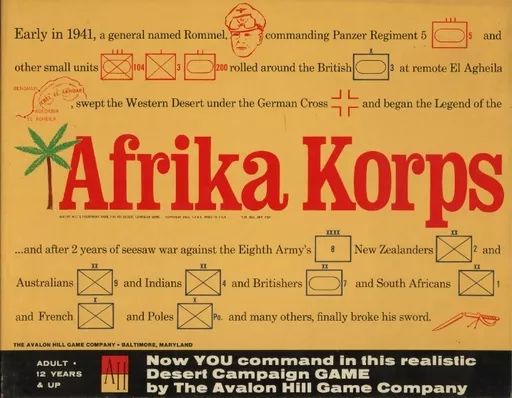 【中古】ボードゲーム ロンメル・アフリカ軍団 英語版 (Afrika Korps)