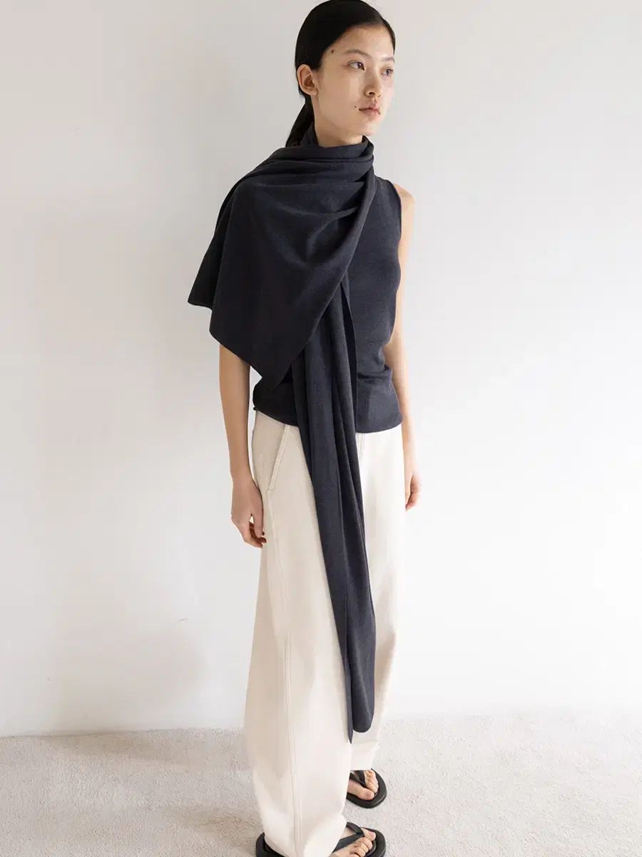 ehre エレ SIDE-TAB COTTON TROUSERS ECRU36