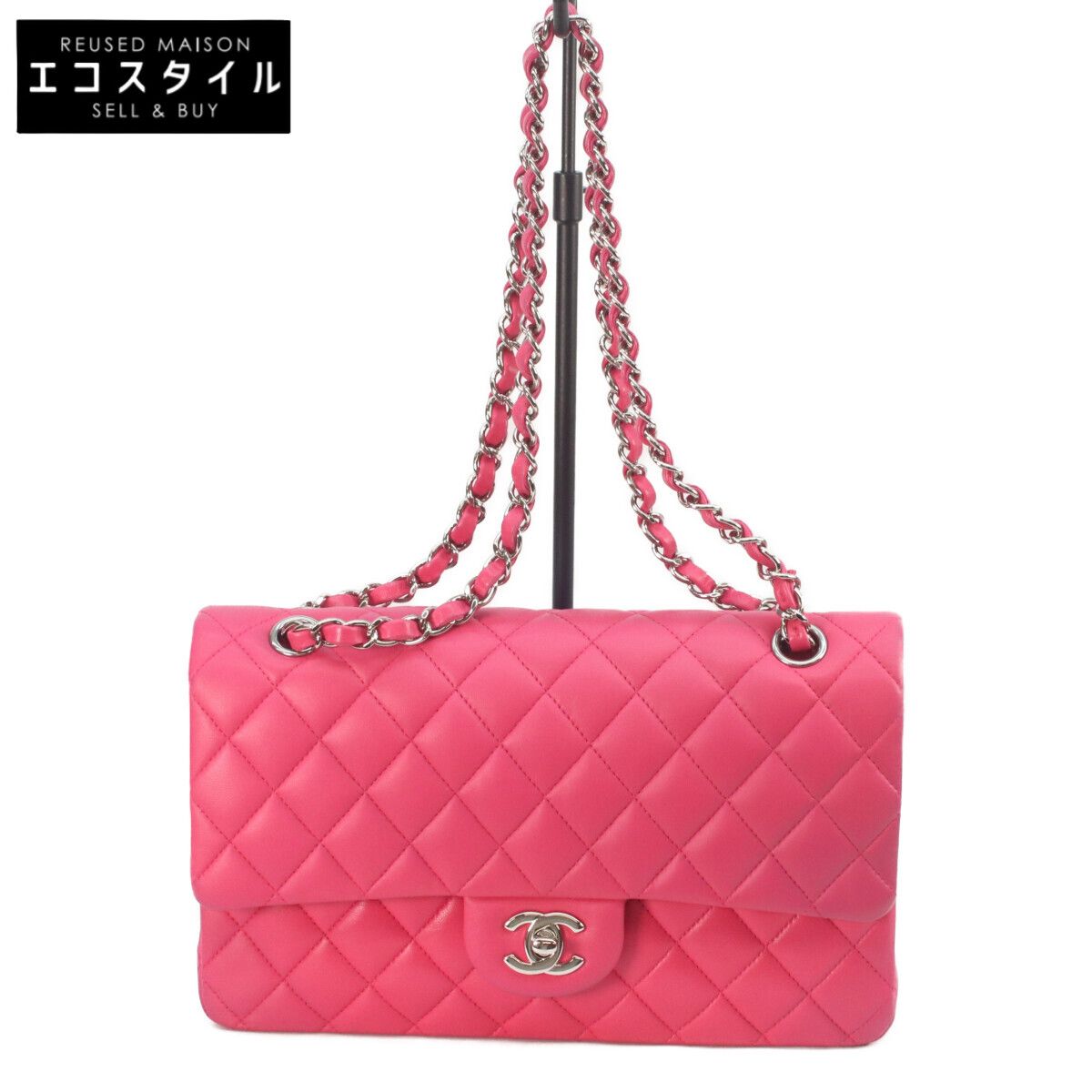 CHANEL シャネル 19番 A01112 ﾈｵﾋﾟﾝｸ ﾗﾑ ｼﾙﾊﾞｰ金具 ﾏﾄﾗｯｾ25 25 - メルカリ