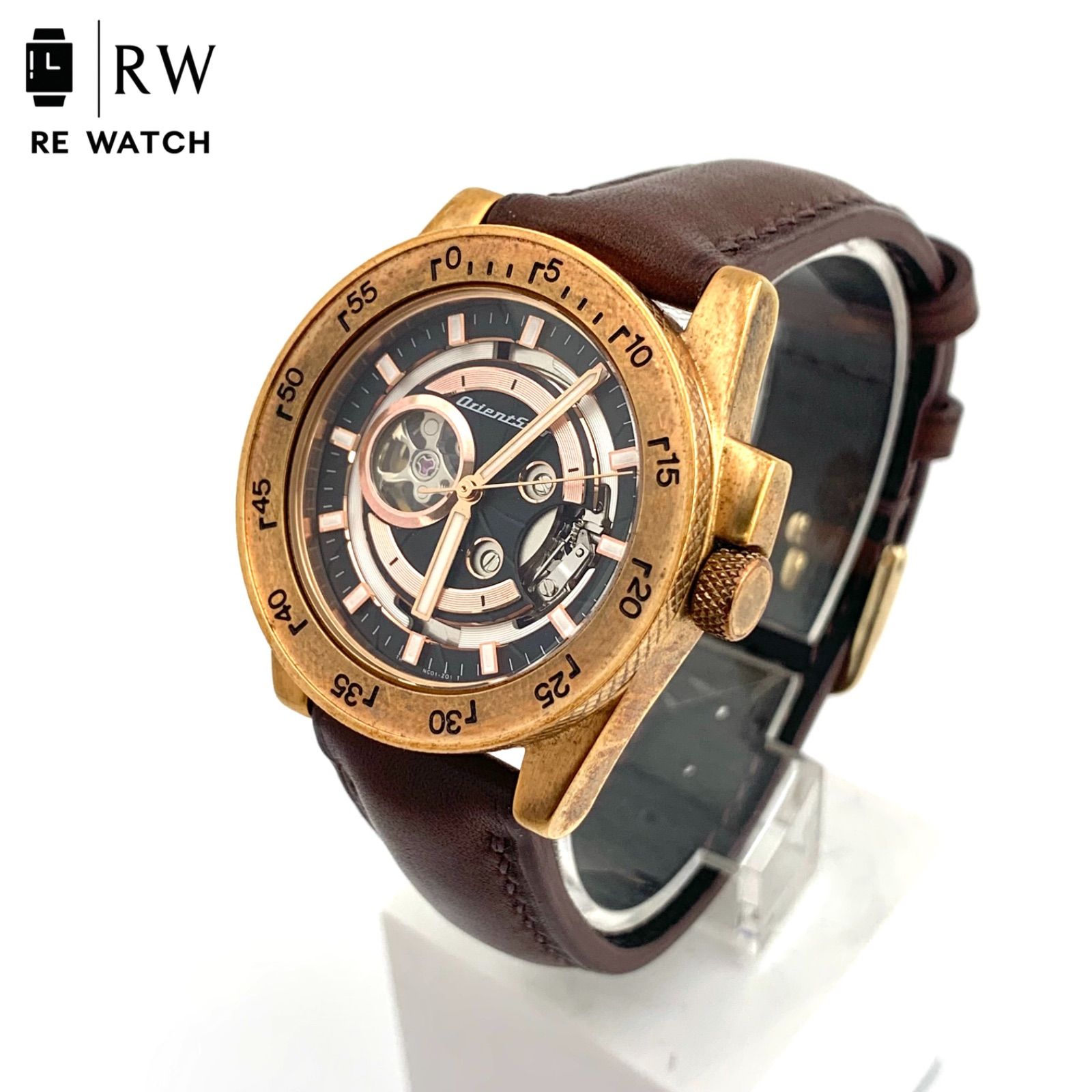 【中古】Orient Star NC01-D0 自動巻き時計 スケルトンデ