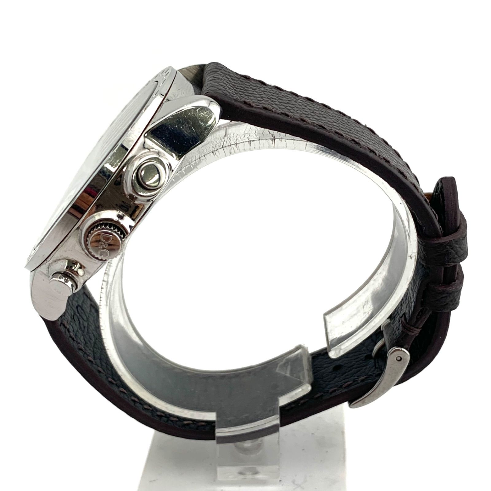 中古】D&G TIME クォーツ腕時計 シルバー/ブラウン - メルカリ