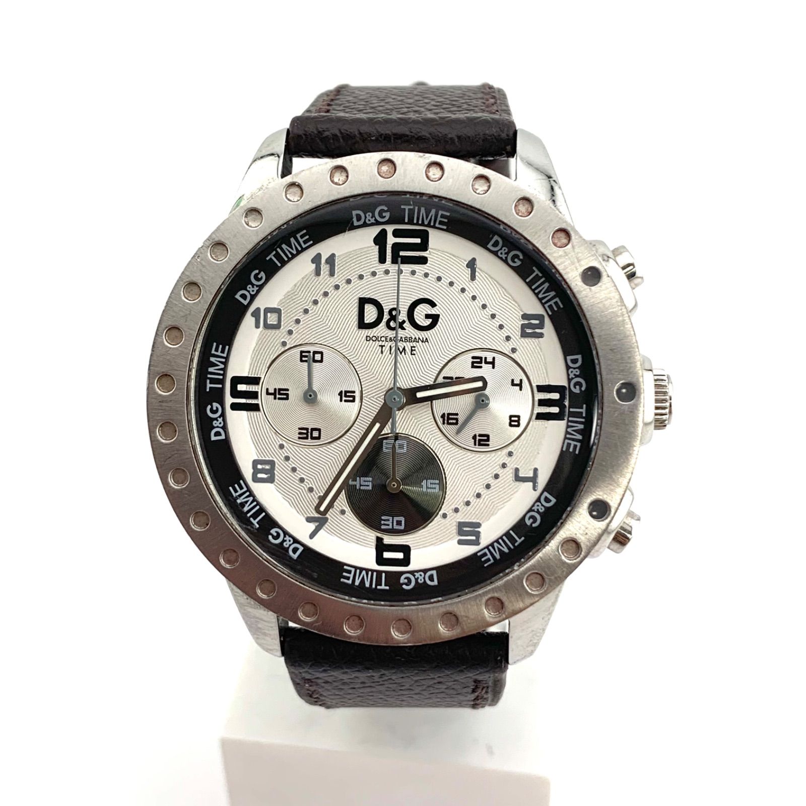 中古】D&G TIME クォーツ腕時計 シルバー/ブラウン - メルカリ