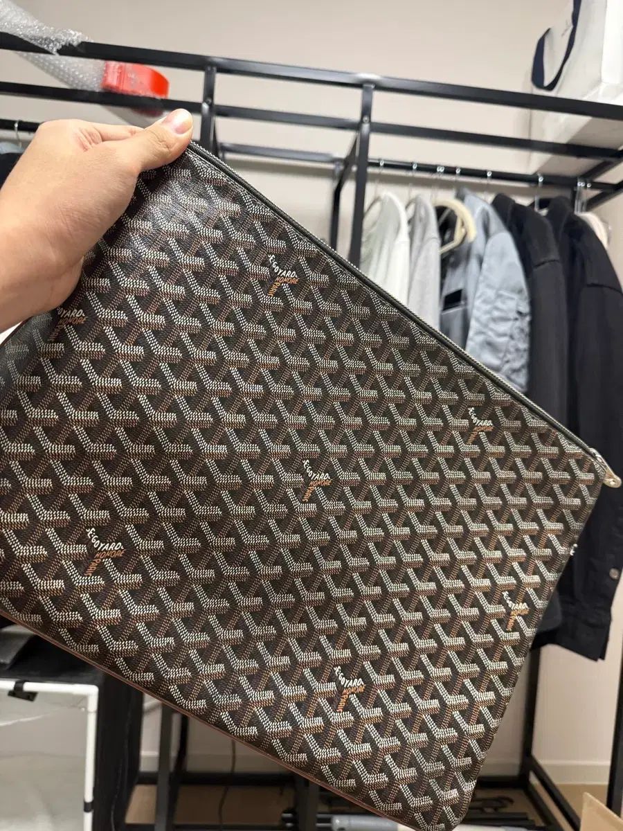 {B/GM}Masion Goyard ゴヤール 瀬名 泉 クラッチバッグ ブラック タン gm