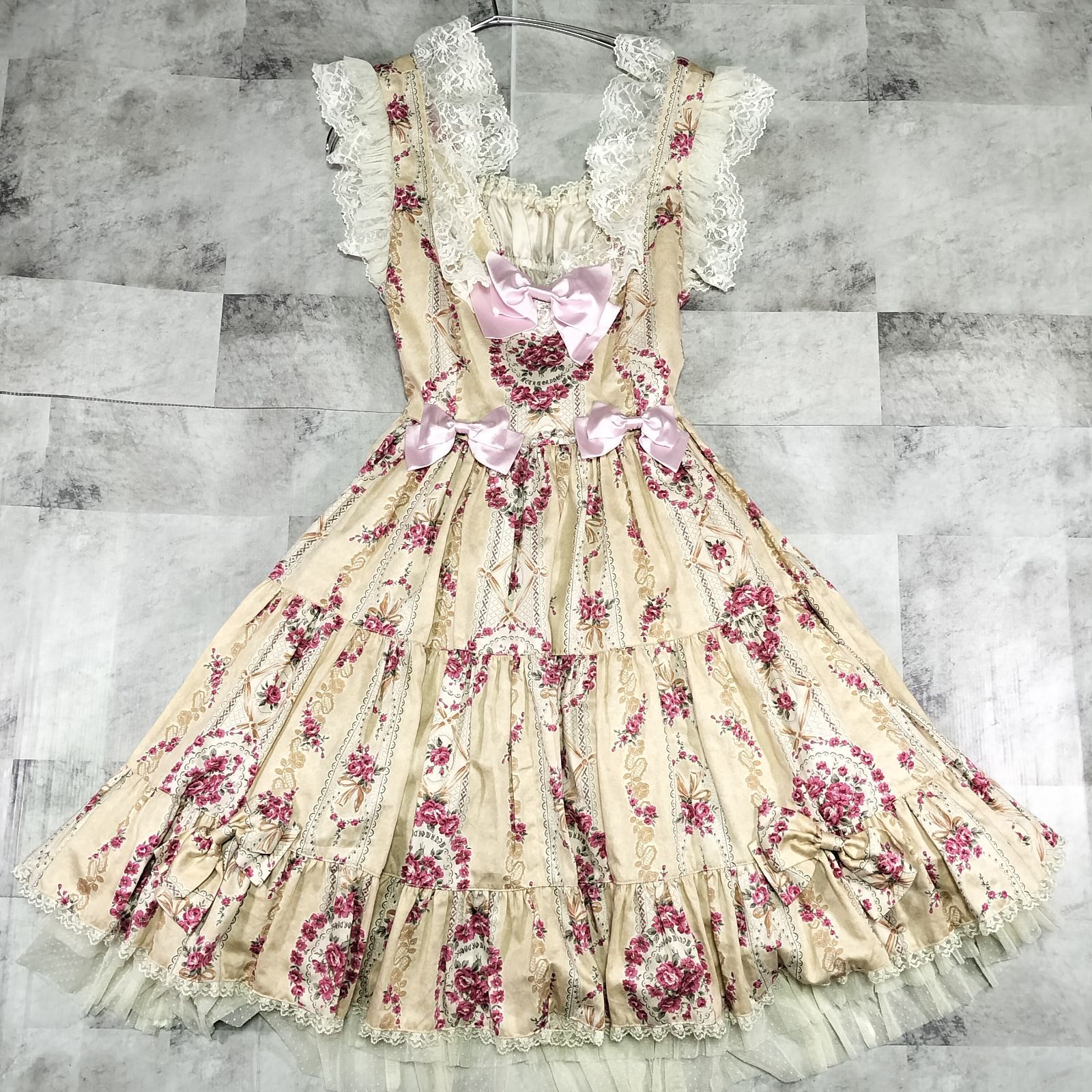 メタモルフォーゼ　小花柄　バラ柄　フラワーブーケ　スカート　アンダースカート 極美品】Metamorphose メタモルフォーゼ アンティーク ローズ ブーケ