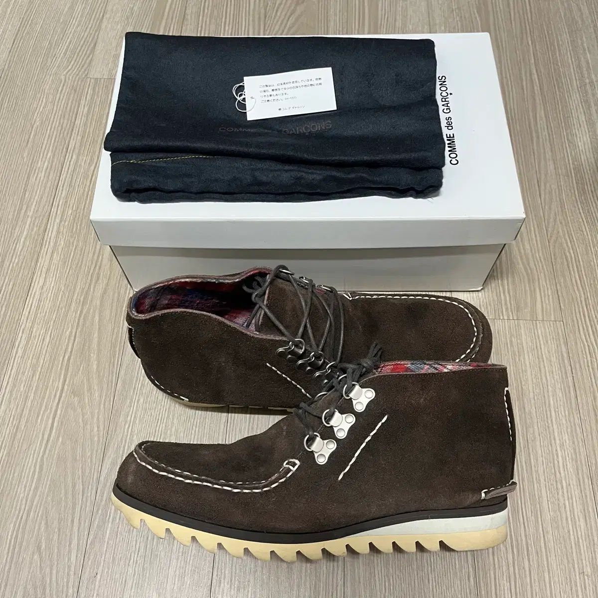JUNYA WATANABE MAN(ジュンヤワタナベマン) シャークソール スウェード モカシンシューズ