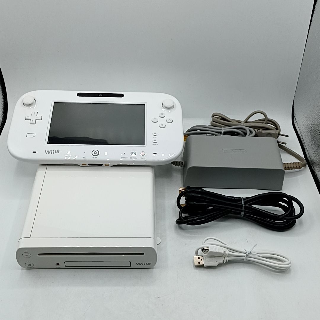 【中古動作品】任天堂 Wii U プレミアムパック スーパーマリオメーカーモデル 32GB 本体一式セット ゲームパッド ケーブル一式 Nintendo
