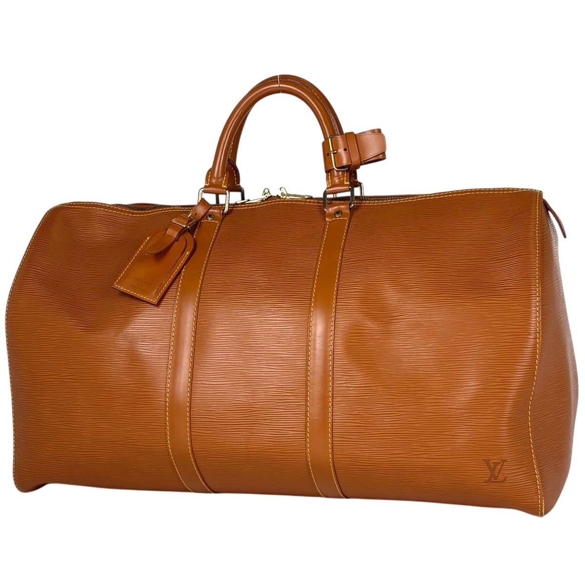 ルイ・ヴィトン Louis Vuitton キーポル50 ボストンバッグ エピ ジパングゴールド M42968 レディース 【中古】