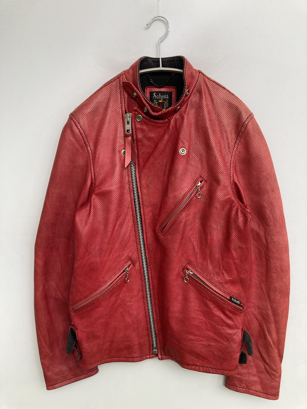 Schott ショット レザージャケット M レッド - メルカリ Schott ショット レザージャケット M レッド - メルカリ