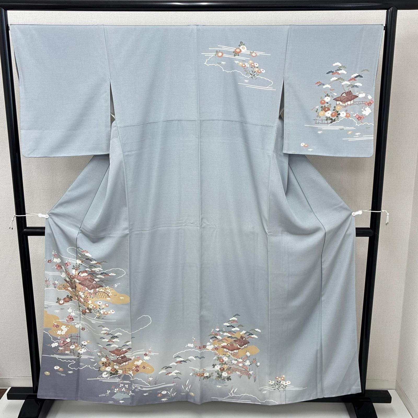 正絹　手描き付け下げ　童文　パールトーン加工済み 付下げ 裄67 茶屋辻の友禅 染め パールトーン加工 紋なし 正絹 MK-7369