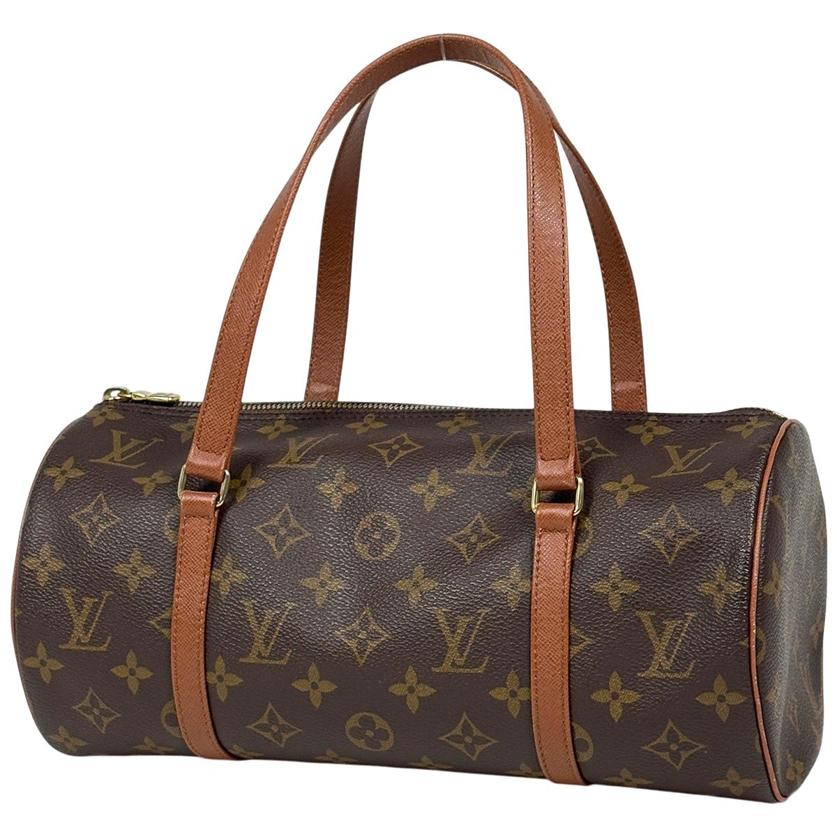 ルイ・ヴィトン Louis Vuitton パピヨン30 バレルバッグ 筒型 旧旧型 ハンドバッグ モノグラム ブラウン M51365 レディース 【中古】 53,880円