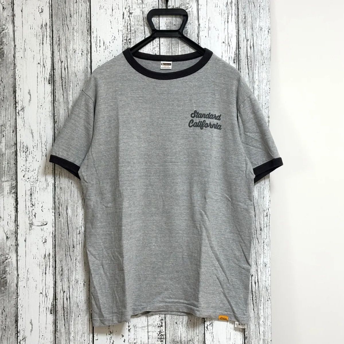 SD US Cotton Script Logo Ringer T スタンダードカリフォルニア 
