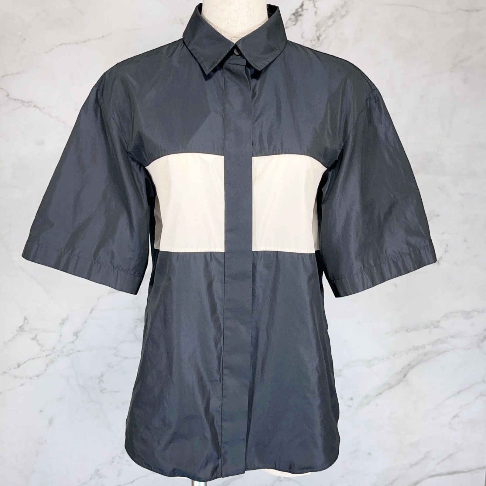 JIL SANDER NAVY ジルサンダー ネイビー 半袖シャツ ポリエステル 